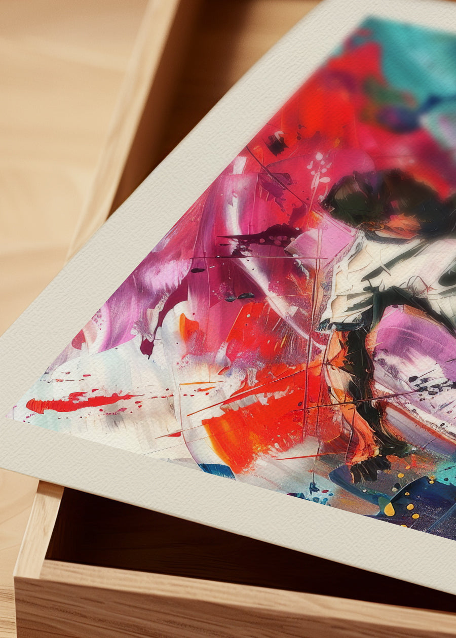 Abstract Renaissance Painting Football Art Print - Beautiful Game Wall Decor for Home, Office & Sports Fan Gifts