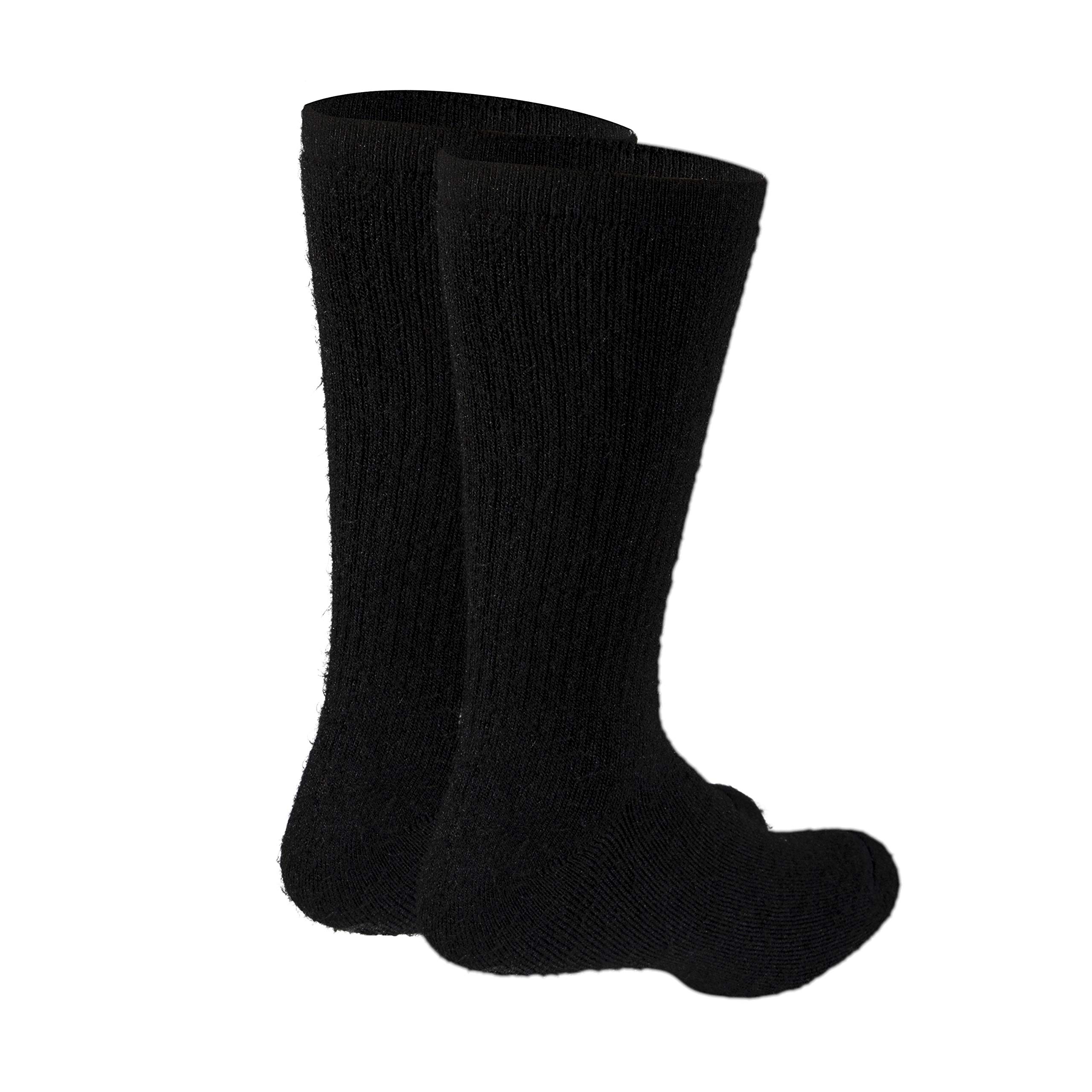 Truform Medical Compression Socks for Men & Women - 8-15 mmHg Graduated Support, Mid-Calf Crew Length (Black, Medium) - Ideal for Circulation, Travel, Running & Recovery
