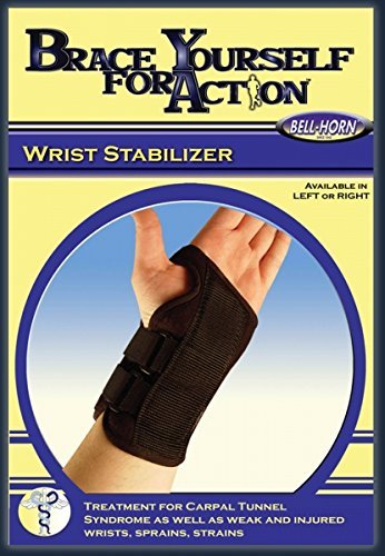 Bell Horn Wrist Support Brace - Universal Left Hand for Pain Relief & Carpal Tunnel - Ideal for Typing, Gaming & Sports Activities