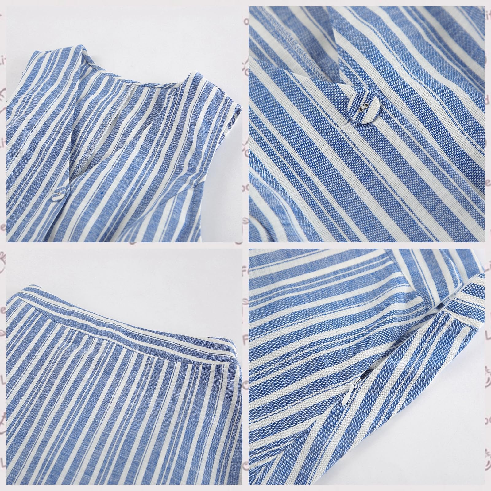 Women's Linen 2-Piece Set - Button Down Vest & Lounge Skirt | Breathable Cotton Linen Outfit for Summer | Casual Wear, Beach Vacation, and Relaxing at Home