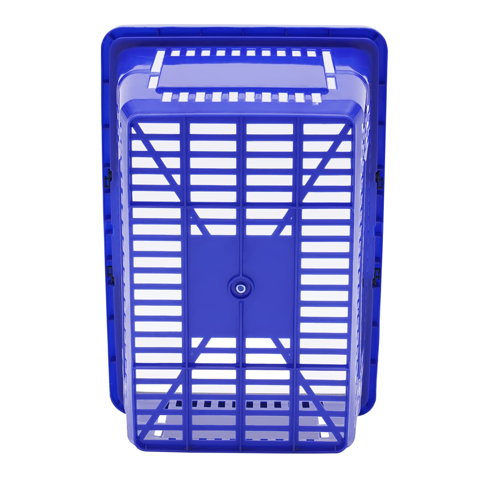 12-Pack Stackable Plastic Shopping Baskets - 18L Capacity, Blue - Durable Fruit & Vegetable Storage Bins for Supermarkets, Retail Stores, Bookshops - Perfect for Grocery Shopping, Home Organization & Commercial Use