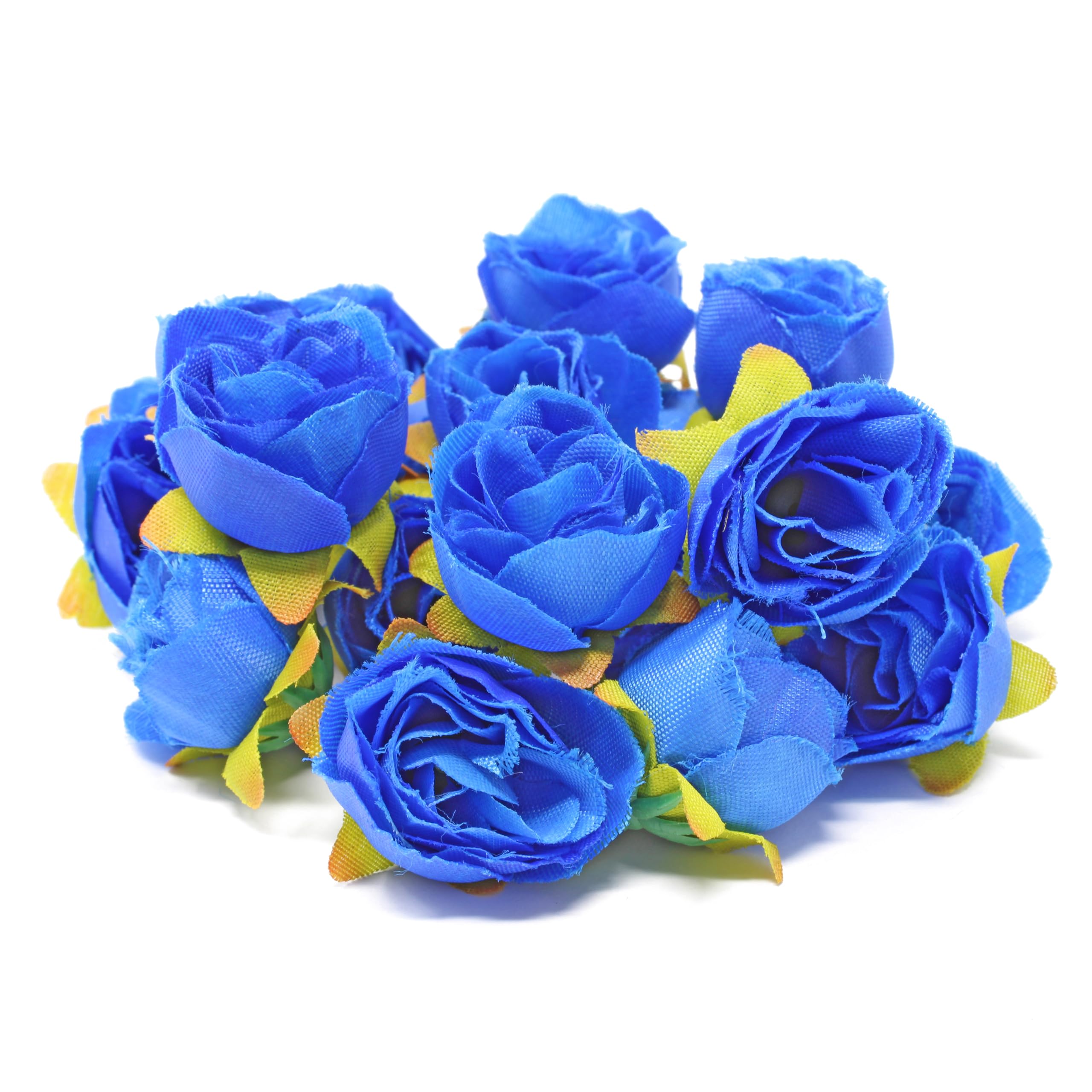 Royal Blue Rose Buds - 50 Pack Faux Silk Decorative Flowers for DIY Wedding Bouquets, Centerpieces, Home Decor & Party Arrangements