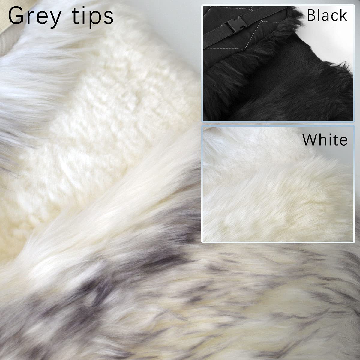 Premium OKAYDA Genuine Australian Sheepskin Car Seat Cover - High & Low Wool Luxury Design for Cars, Trucks, SUVs & Vans (1-Piece, Grey Tips Wool) - Ultimate Comfort for Road Trips & Daily Commutes