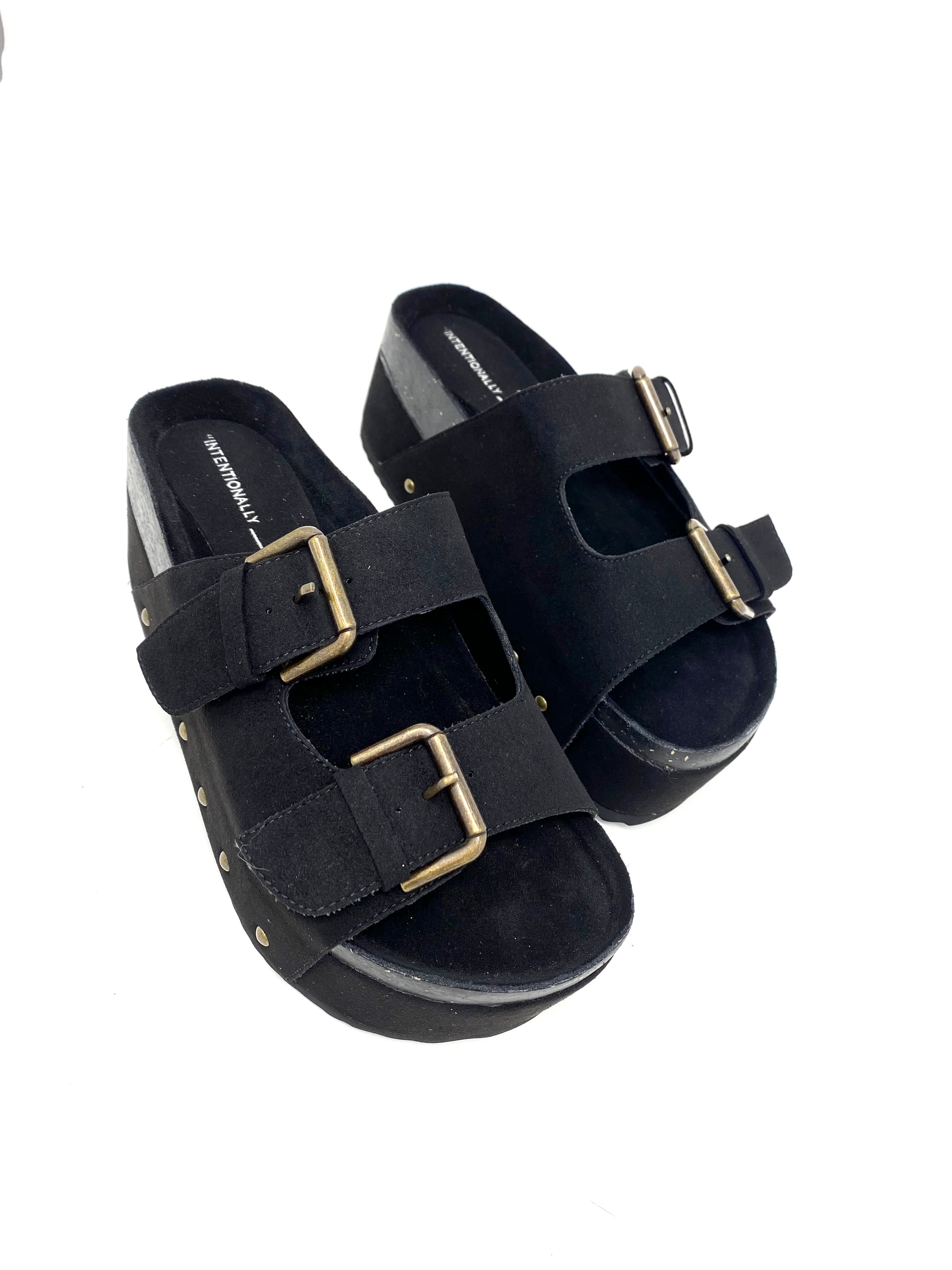 Intentionally Blank Cooper 2 Platform Sandal - Black Women's Chunky Sandals for Summer | Casual Outfits, Beach Wear & Street Style