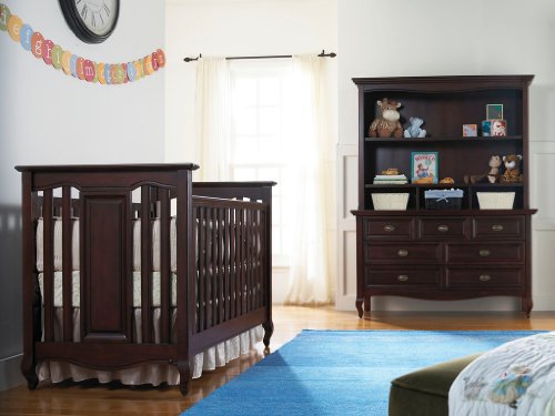 Babi Italia Mayfair Island Convertible Crib in Blackberry - Modern Nursery Furniture for Baby's Bedroom & Daycare Use (Discontinued)
