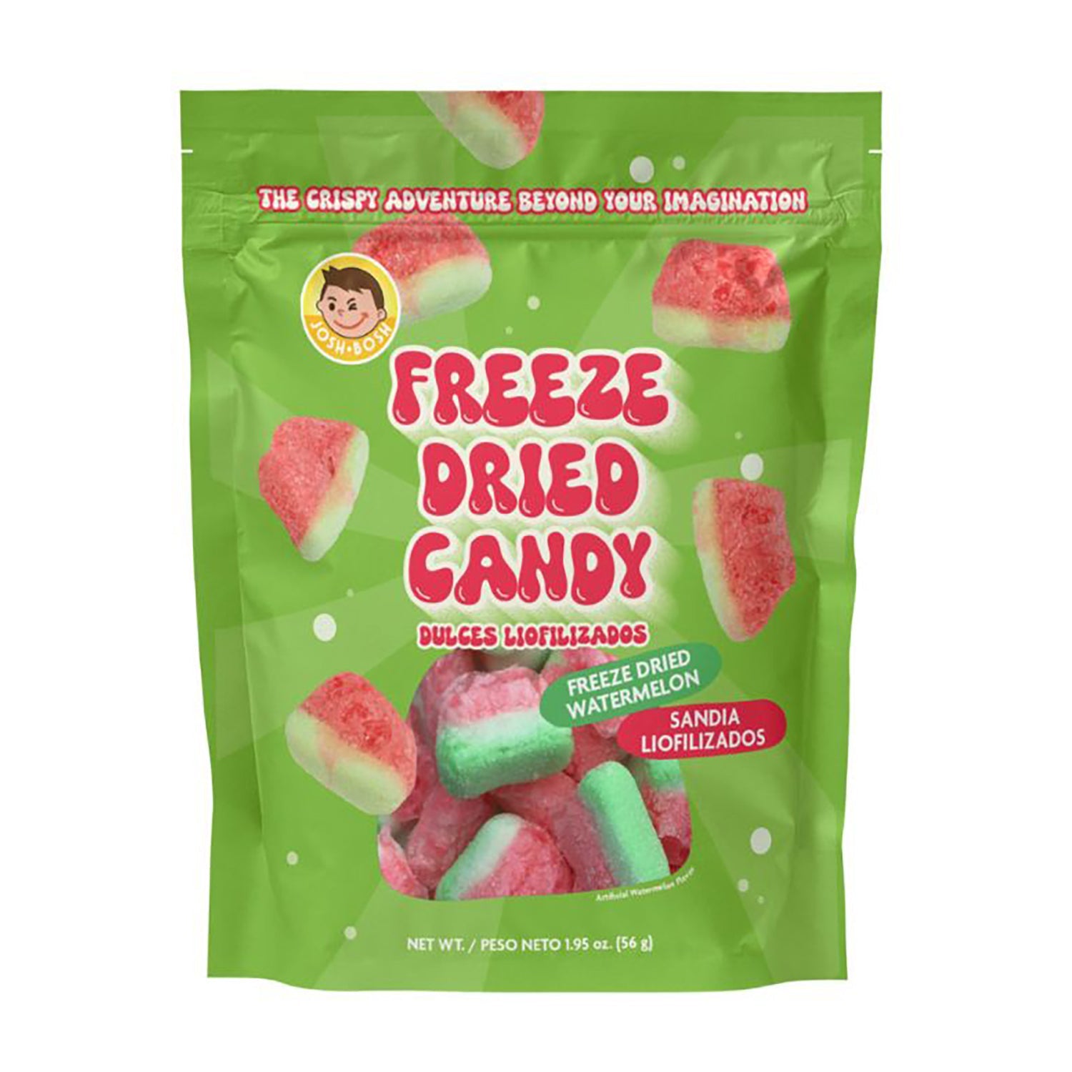 Freeze Dried Watermelon Candy - 1.95oz Resealable Bag | Sweet & Crunchy Snack for Kids, Parties, Hiking & Movie Nights