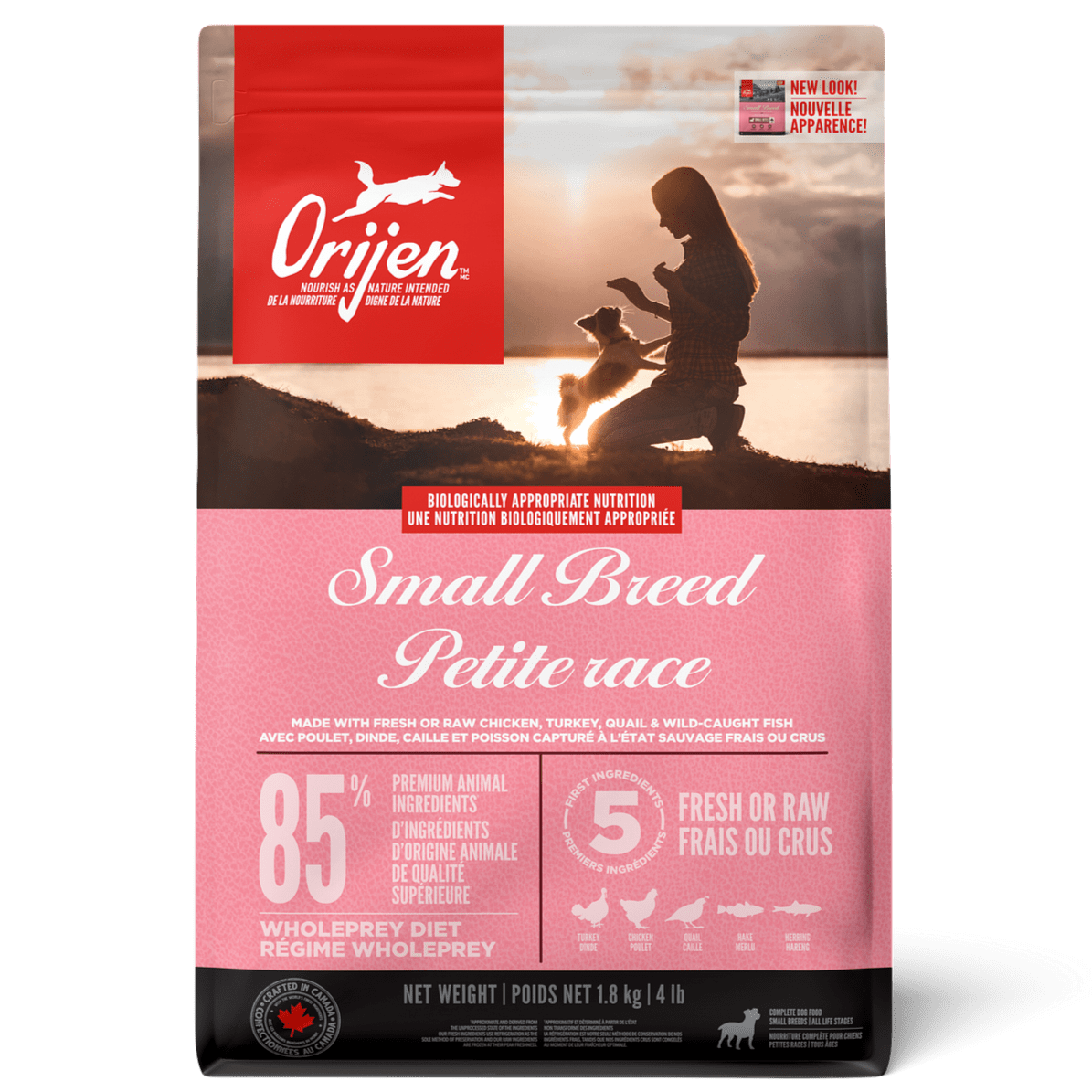 Orijen Small Breed Dry Dog Food - Premium Grain-Free Recipe for Adult Dogs - High Protein & Nutrient-Rich Kibble for Small Dogs - Perfect for Indoor & Active Lifestyles