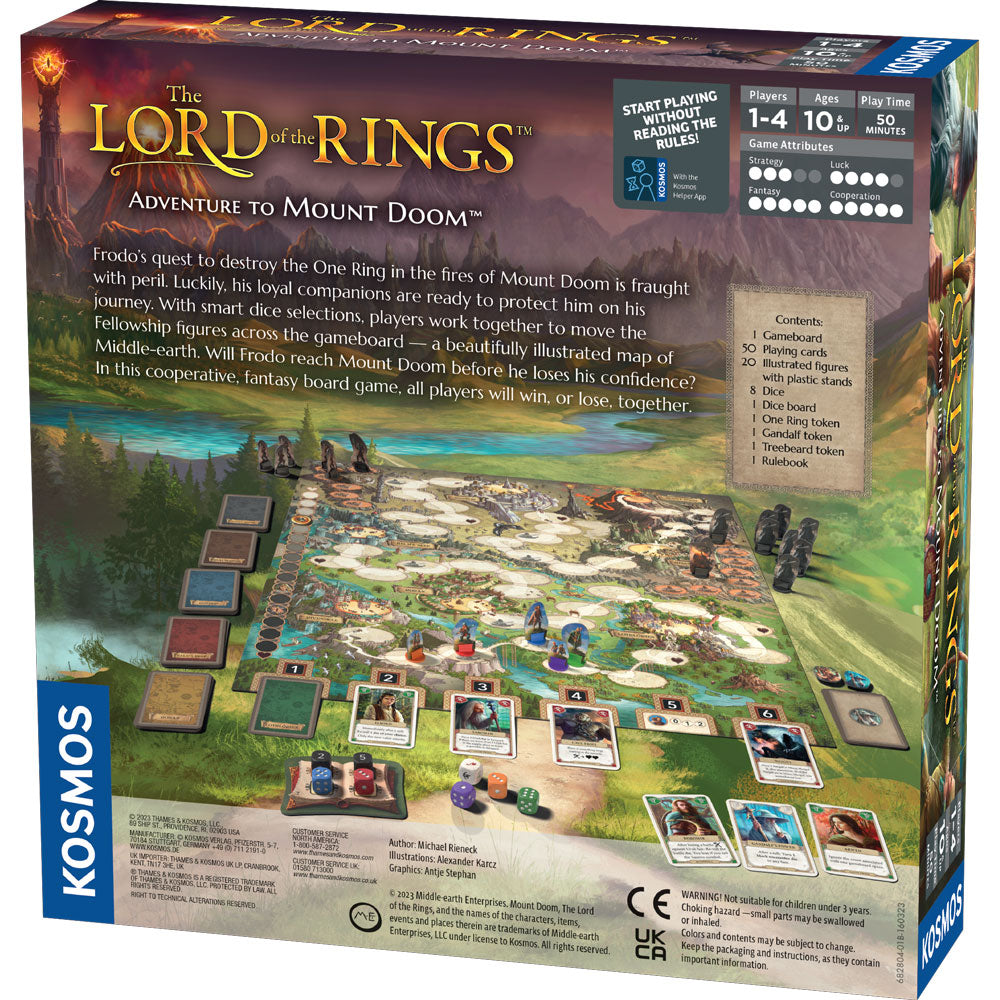 The Lord of the Rings: Adventure to Mount Doom Board Game - Epic Fantasy Strategy Game for Adults & Teens - Perfect for Game Nights & Tolkien Fans