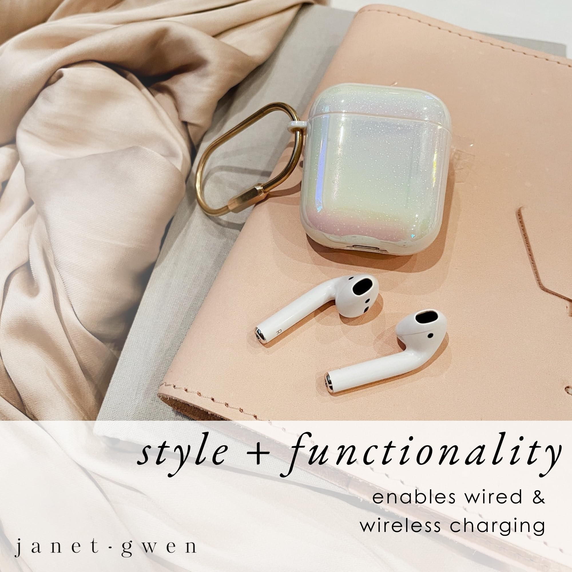 Slim Airpod Case Cover - Hard Shell Keychain for Airpods 1 & 2 | Lightweight Protection for Daily Use