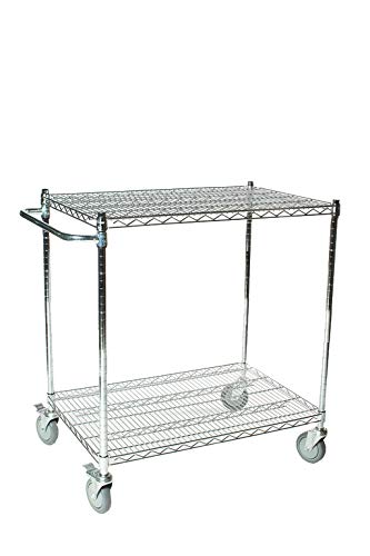 2-Tier Chrome Wire Shelf Cart - 21