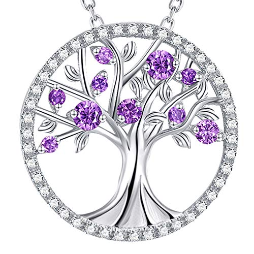 V February Birthstone Amethyst Necklace