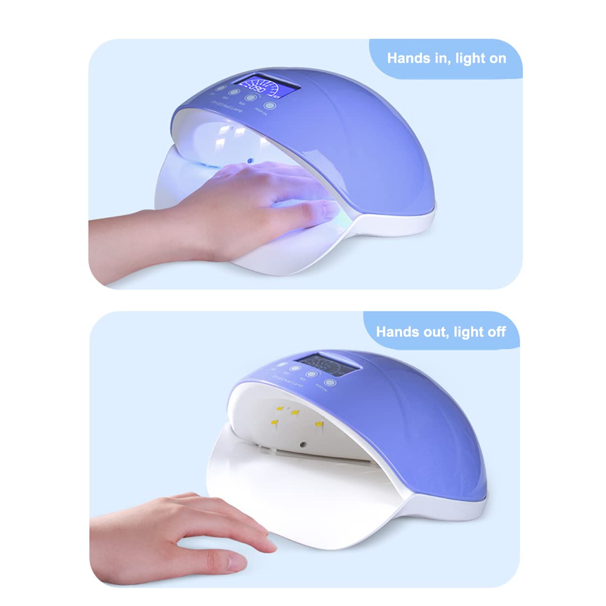 Professional 50W UV LED Nail Lamp - Cordless Gel Polish Dryer with Auto Sensor & 3 Timers | Fast Curing for Acrylic Nails, Manicures & Pedicures | Perfect for Home Salons & Nail Art Enthusiasts