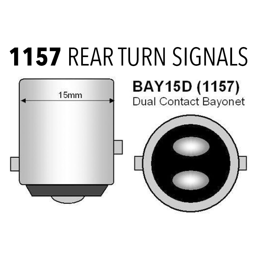 Eagle Lights 8748RTS-G2B Midnight Edition 2 Inch Rear LED Turn Signals, Running Lights & Brake Lights for Harley Davidson Motorcycles - Enhanced Visibility & Safety for Night Riding & Custom Bike Builds
