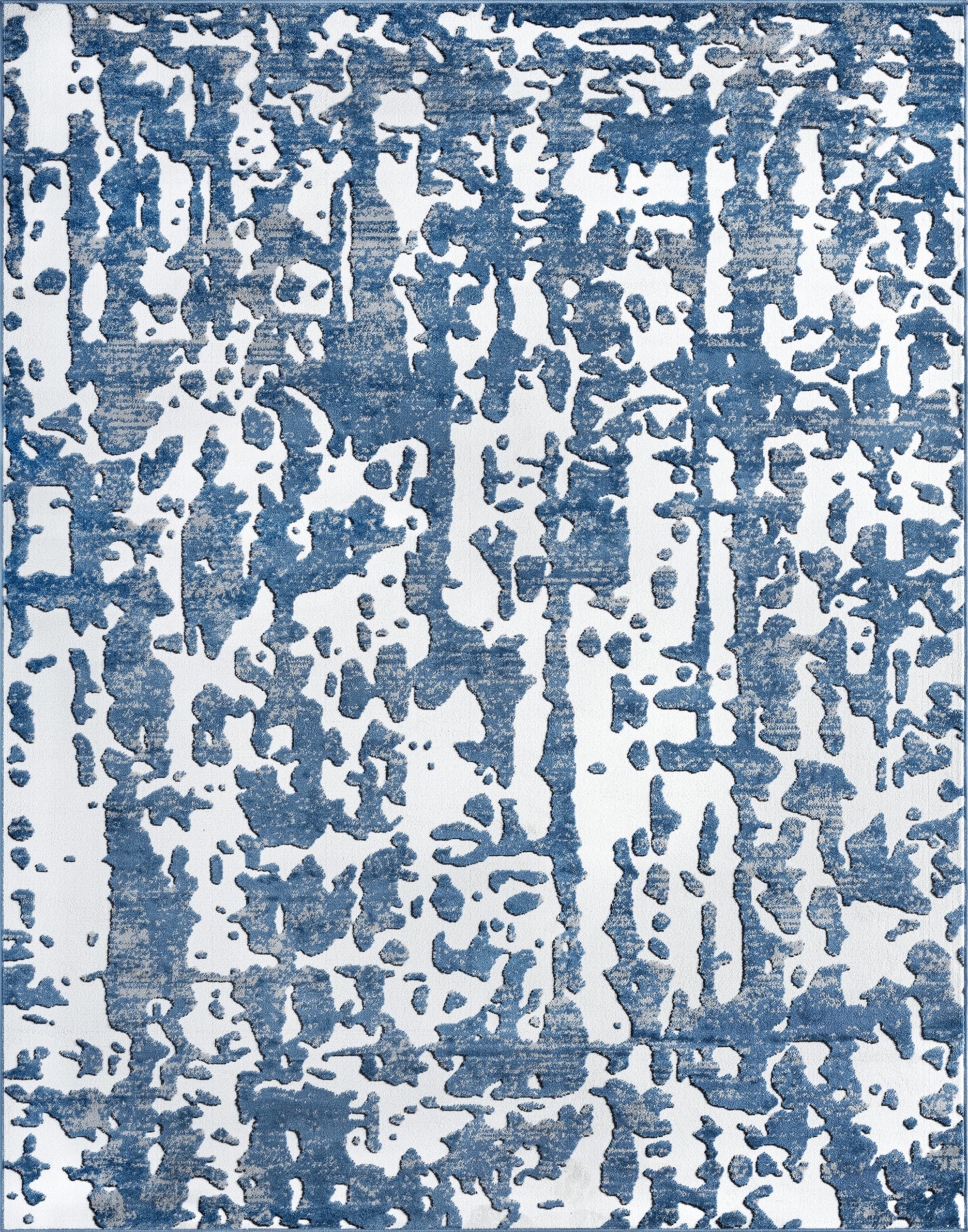 Tayse Blue Modern 5x7 Area Rug - Soft Indoor Rug for Living Room, Bedroom, Dining Room & Kitchen - Non-Slip Contemporary Carpet - Perfect for Home Decor, Entryway & Office Spaces - Alfombras Modernas para Sala