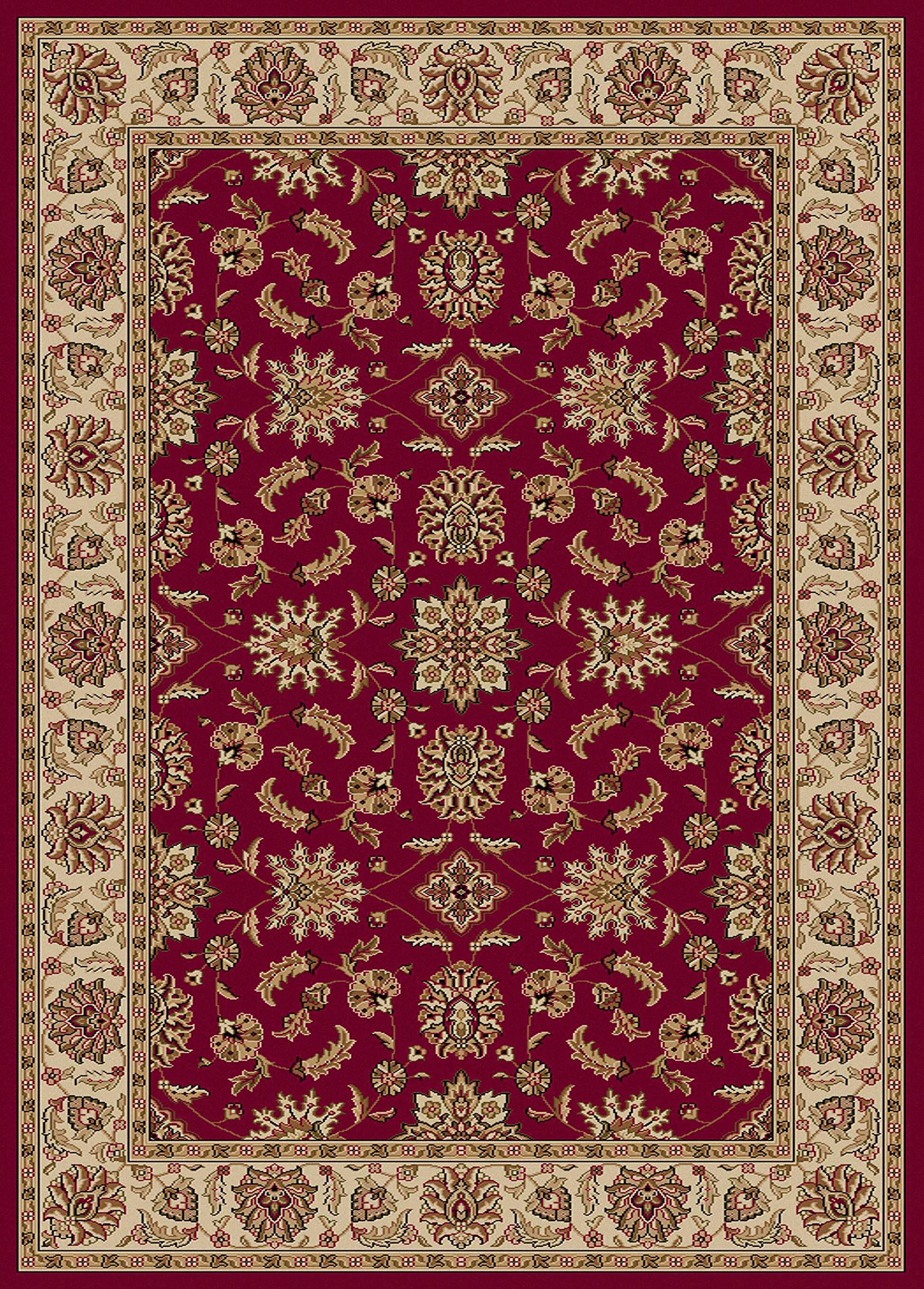 Radici COMO Area Rug 3x4 Feet Red - Soft Modern Living Room Rug for Home Decor, Bedroom, Office - Non-Slip Comfortable Floor Mat