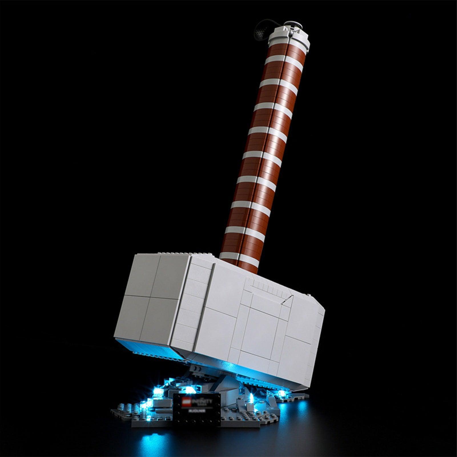LEGO Super Hero Marvel Thor's Hammer 76209 Light Kit - DIY Lighting Set for LEGO Mjolnir | Enhance Display for Home, Office & Collectors