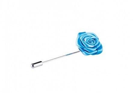 Elegant Aqua Flower Lapel Pin for Women - Floral Brooch for Suits, Dresses & Jackets - Perfect for Weddings, Parties & Office Wear