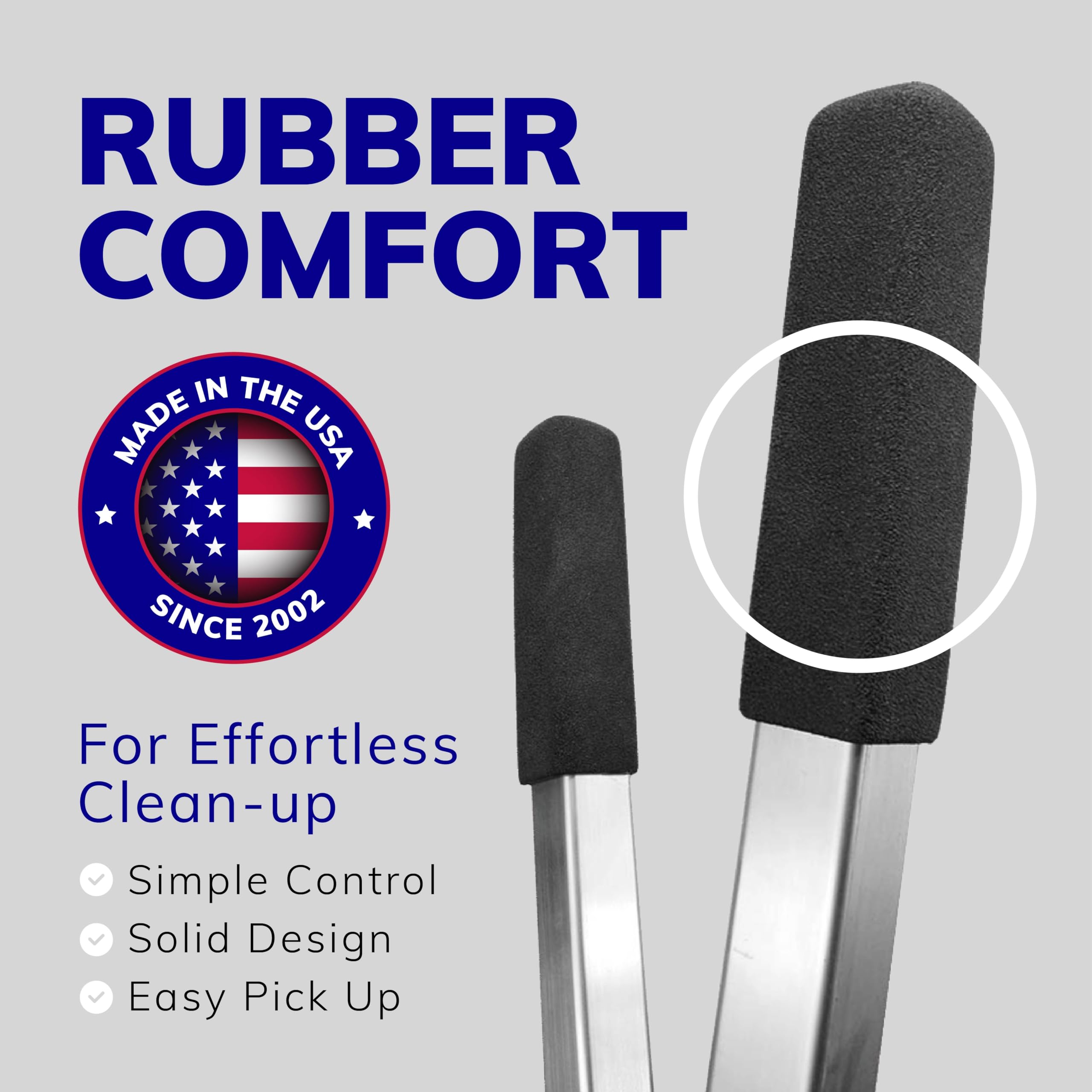 ActiveDogs Heavy Duty Dog Poop Scooper - Durable Welded Aluminum Metal Pooper Scooper with Solid Bolt System - Flat Style Pet Waste Removal Shovel (Made in USA) - Perfect for Backyards, Parks & Dog Walking