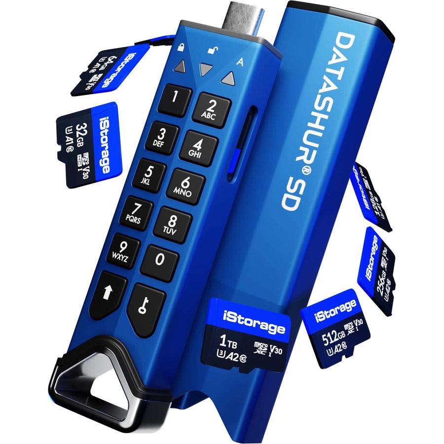 2 Pack iStorage datAshur SD Encrypted USB Flash Drive with Removable MicroSD Cards (Sold Separately) - Password Protected, FIPS Compliant Secure Storage for Business & Government Data - Perfect for Secure File Sharing & Confidential Collaboration