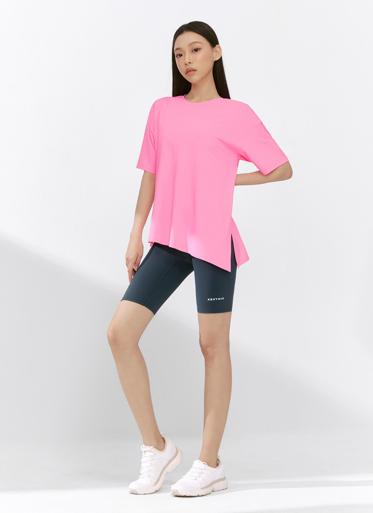 Lightweight Ice Feather 2.0 Unbalanced Loose Fit Short Sleeve T-Shirt for Women - Perfect for Casual Wear, Summer Outfits & Street Style Fashion