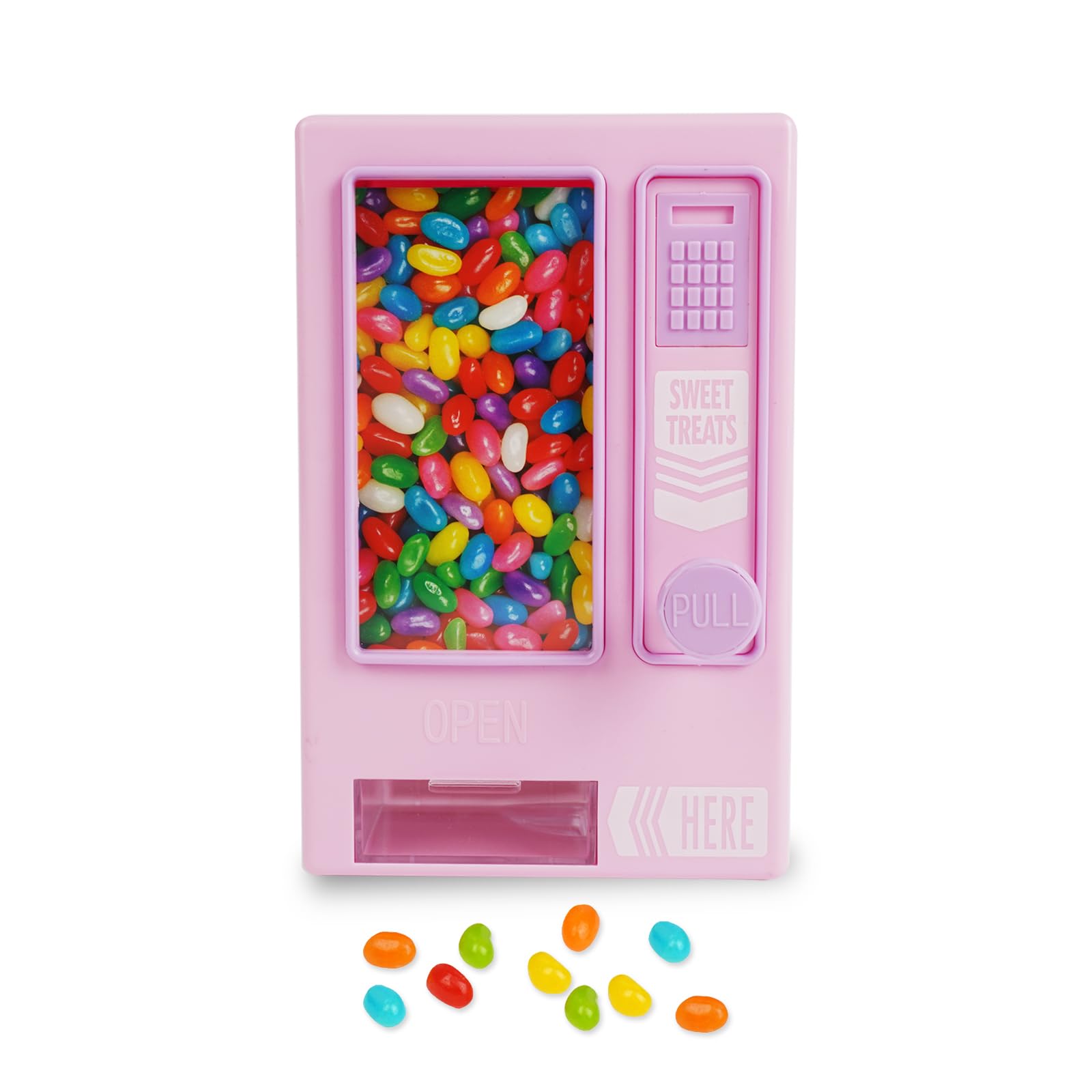 YOBRO Manual Candy Dispenser - Cute Desktop Vending Machine for Mini Candies | Perfect Birthday & Christmas Gift for Girls, Friends & Girlfriends | Fun for Office, Home Decor & Party Favors (Pink)