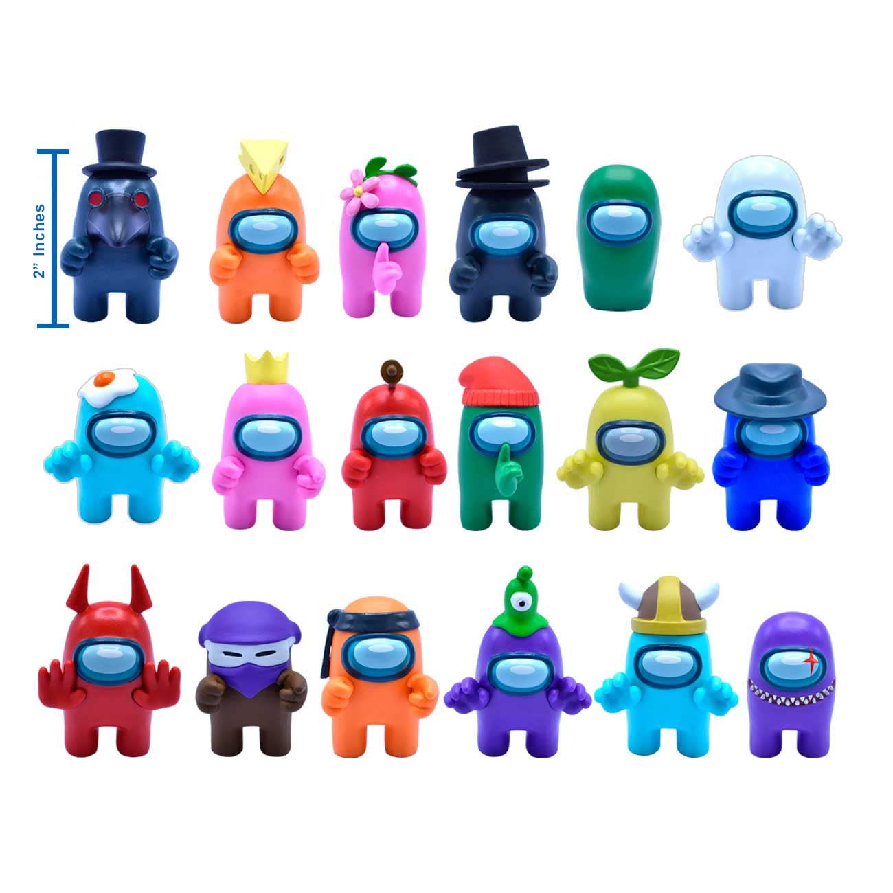 Just Toys LLC Among Us Mini Figures Series 1 - Collectible Game Character Toys for Fans - Perfect for Display, Gifts & Among Us Themed Parties