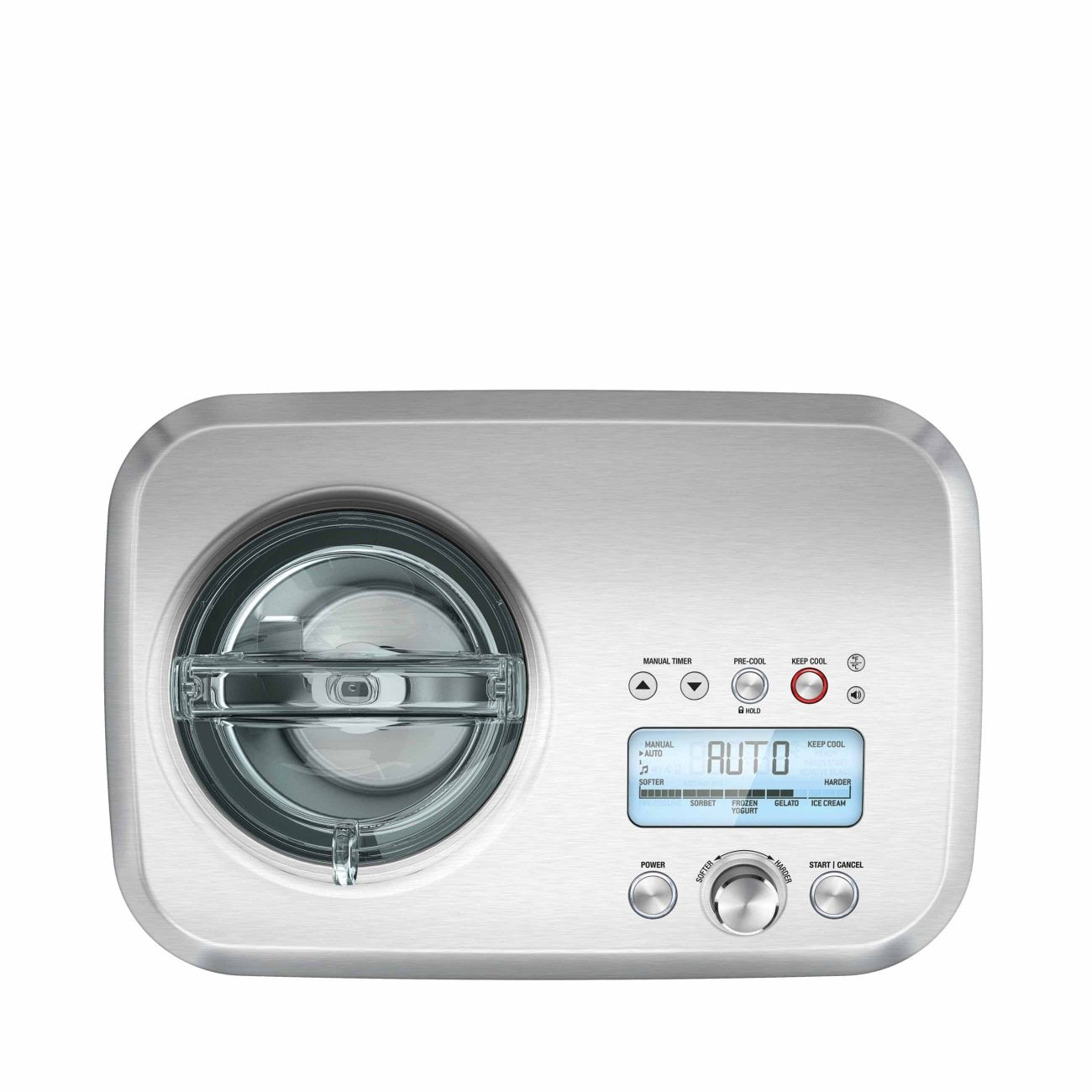 Breville Smart Scoop Ice Cream Maker - Automatic Frozen Dessert Machine with 12 Hardness Settings, Brushed Aluminum (BCI600BSS1BCA1) - Perfect for Home Kitchens & Entertaining Guests