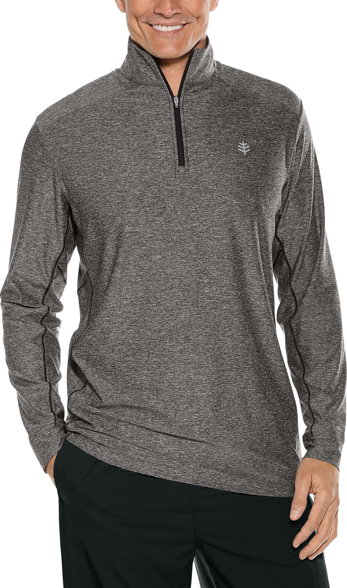 Coolibar UPF 50+ Men's Sun Protective Performance Pullover - Lightweight UV Protection Shirt for Hiking, Golf & Outdoor Activities