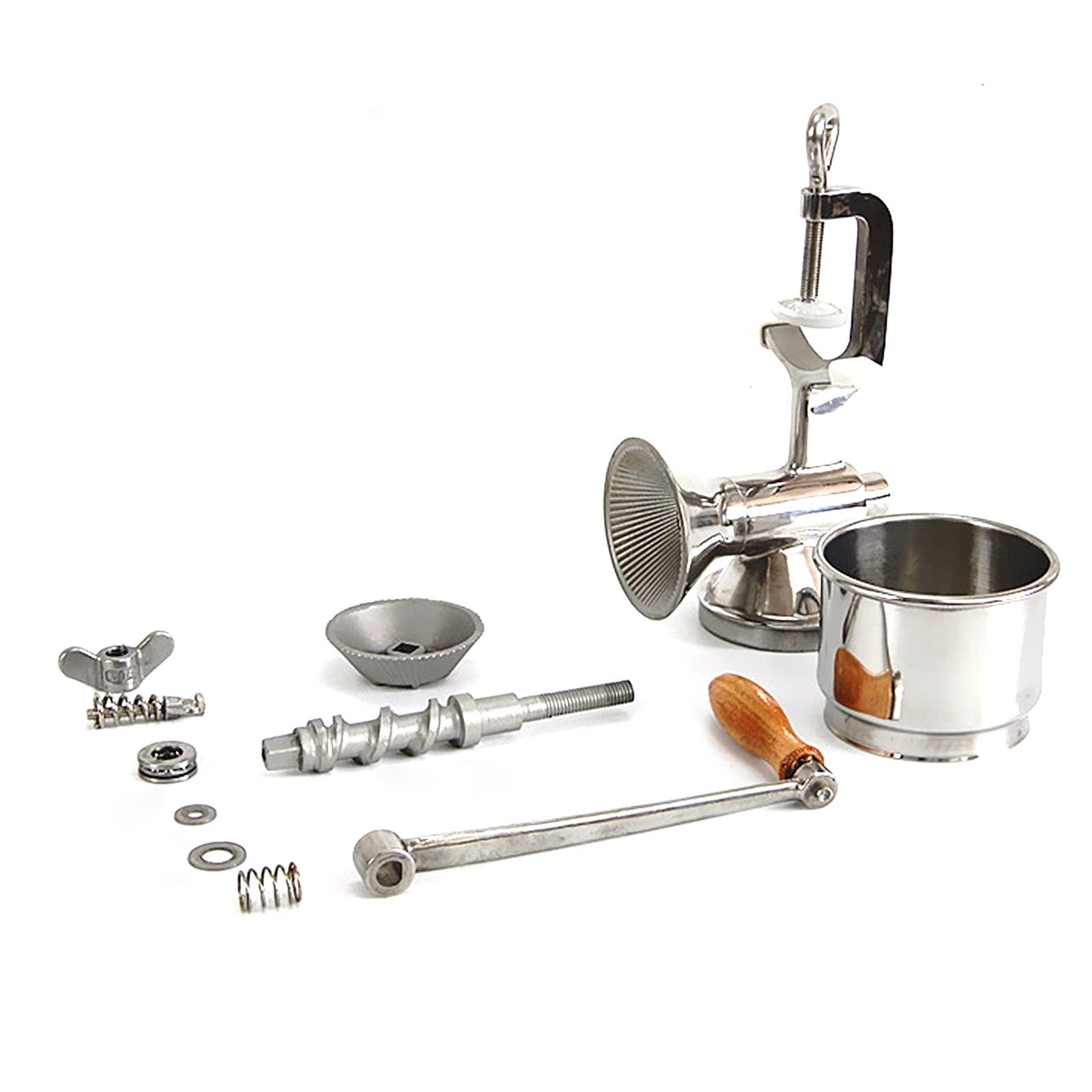 Premium Stainless Steel Manual Grain Grinder - Hand Crank Corn Mill for Wheat, Spices, Seeds, Pepper & Beans | Perfect for Home Baking, Camping & Emergency Food Prep