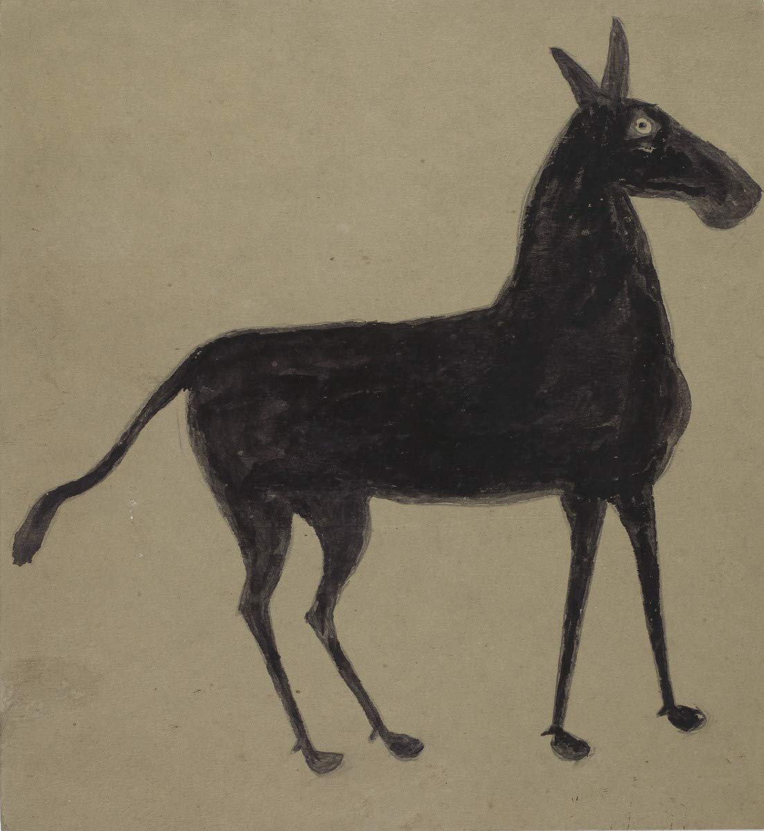 Bill Traylor Giclee Print - Famous Painting Reproduction on Fine Art Paper - Wall Decor Poster (Untitled Mule Smithsonian Art) #XZZ - Perfect for Living Room, Bedroom & Office Art Display