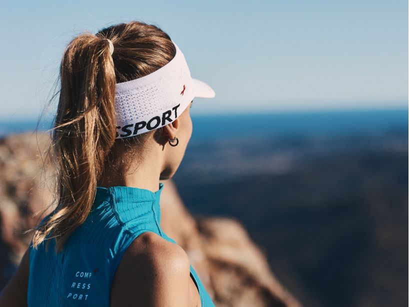 Compressport Unisex Spiderweb Headband ON/OFF - Breathable Sweatband for Running, Cycling & Workouts - White (Ideal for Sports & Outdoor Activities)