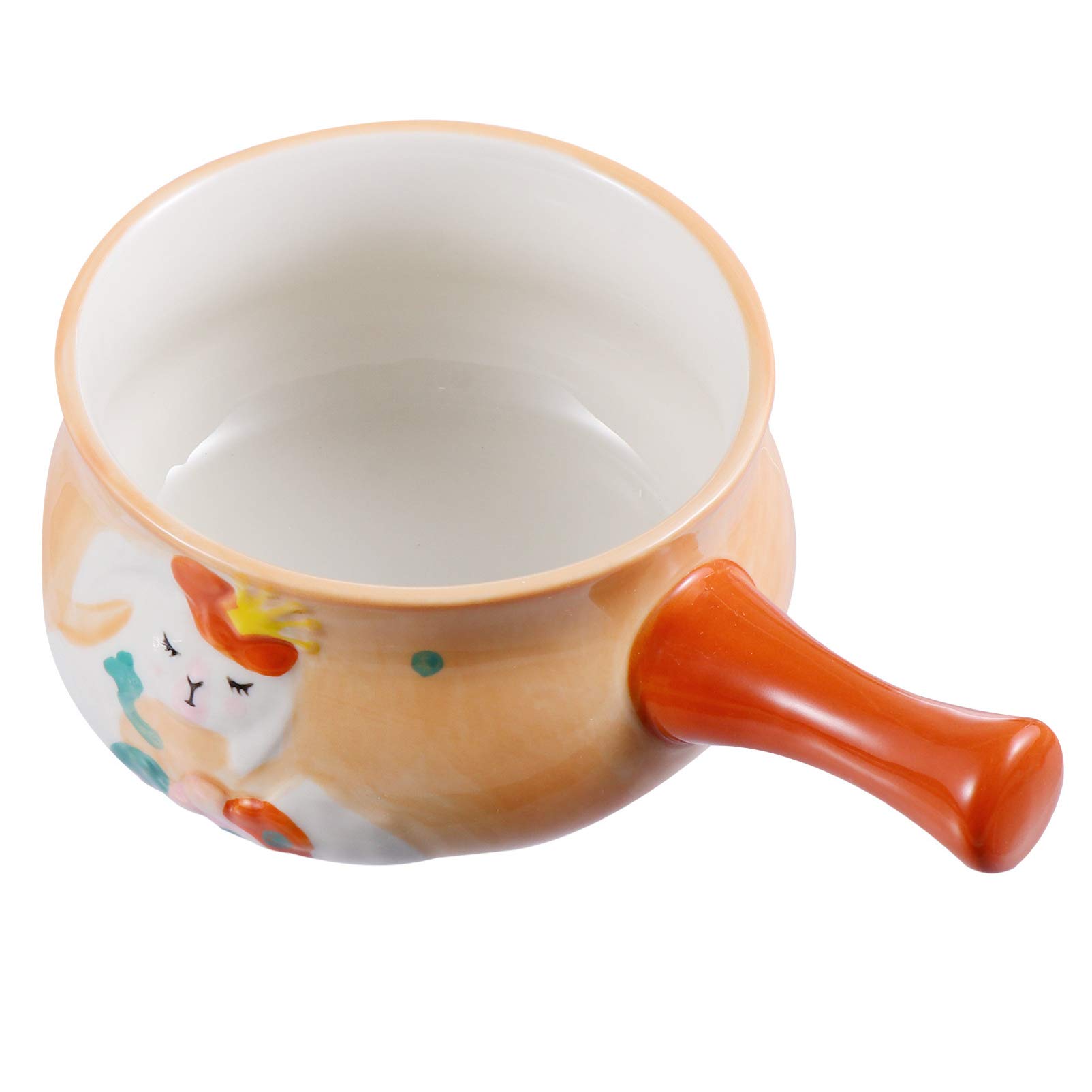 Yardwe Enamel Milk Pot - Nonstick Ceramic Saucepan for Baby Food, Chocolate, Wax & Butter Warmer | Stovetop & Induction Safe Cookware for Cooking, Stewing & Heating | Perfect for Kitchen, Baby Feeding & Candle Making