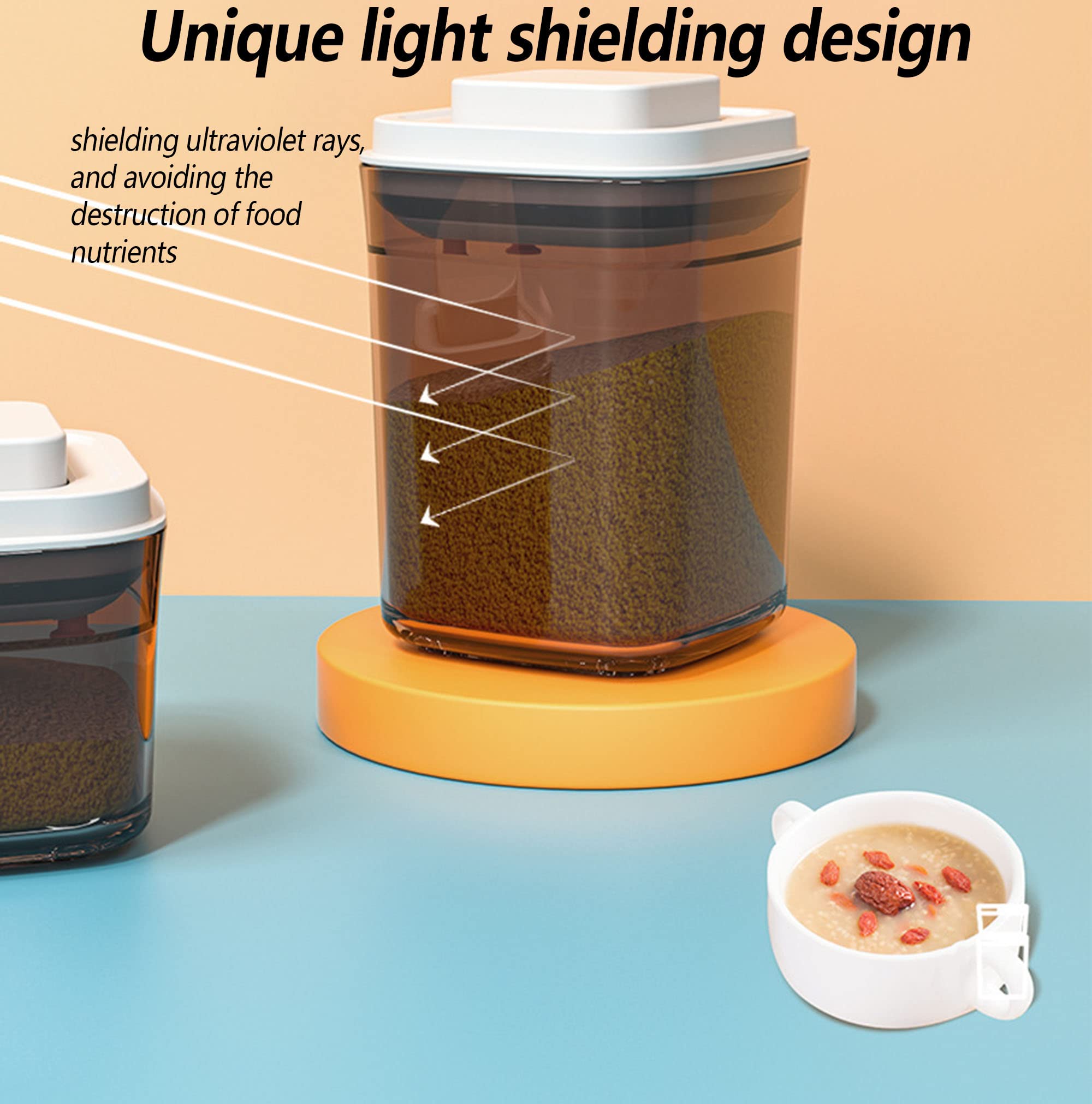 DXIA Baby Milk Powder Dispenser - One Touch Formula Dispenser & Portable Food Storage Container with Lid (1700ml) | Perfect for Storing Milk Powder, Fruits, Snacks, Cereals | Ideal for Travel, Home Use & On-the-Go Feeding