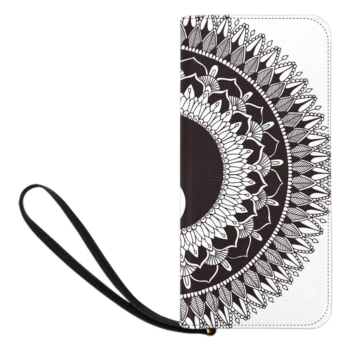 INTERESTPRINT Zentangle Asian Mandala Yin Yang Clutch Wallet Handbag for Women - Elegant Party Wedding Evening Bag | Perfect for Special Occasions, Date Nights & Formal Events