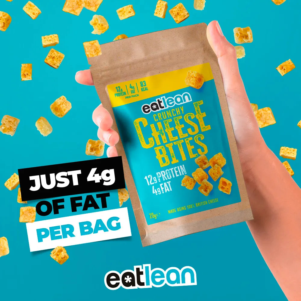 Eat Lean Cheese Bites 20g - High Protein Low Calorie Snack for Keto & Weight Loss | Perfect for Office, Gym & On-the-Go