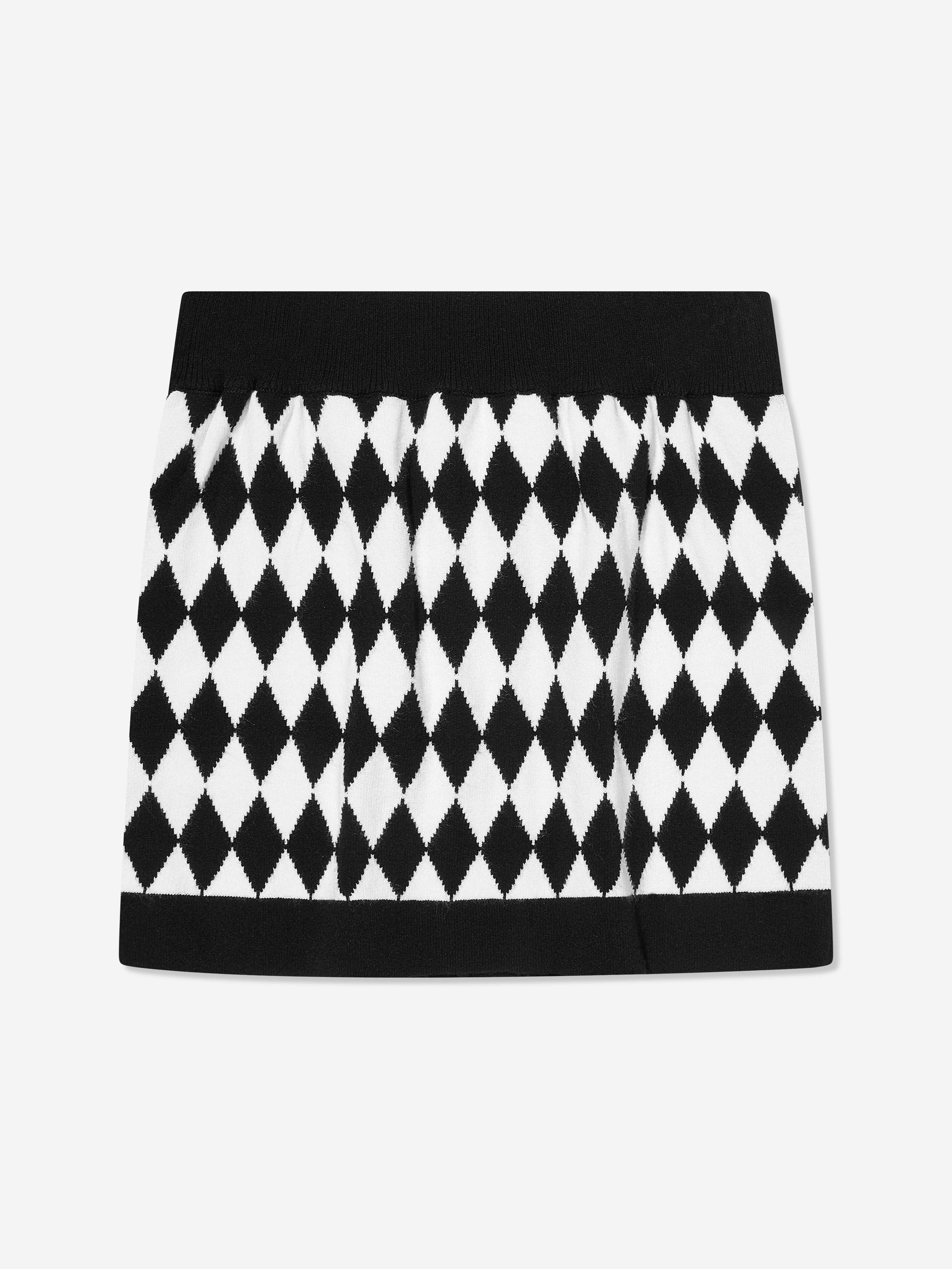 Balmain Girls Black Knitted Skirt - Stylish & Comfortable Skirt for School, Parties & Special Occasions