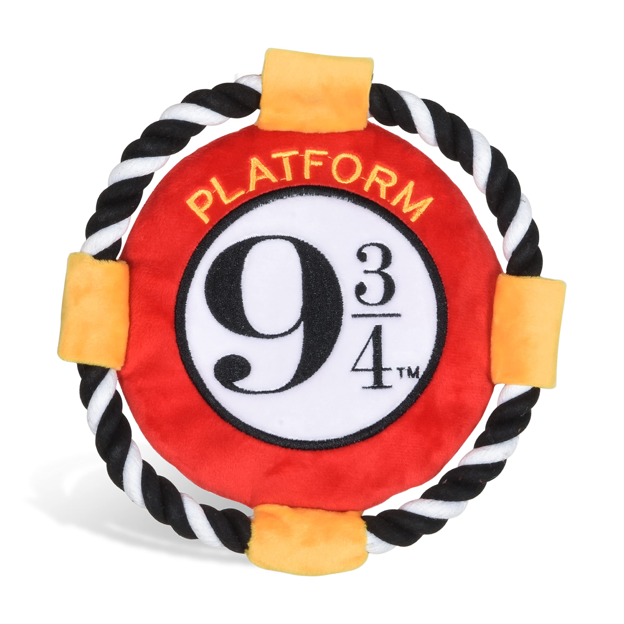 Harry Potter 9 3/4 Platform Themed Dog Frisbee Toy - Durable Rope Flying Disc for Large & Small Dogs - Perfect for Outdoor Play, Fetch Games & Themed Pet Parties