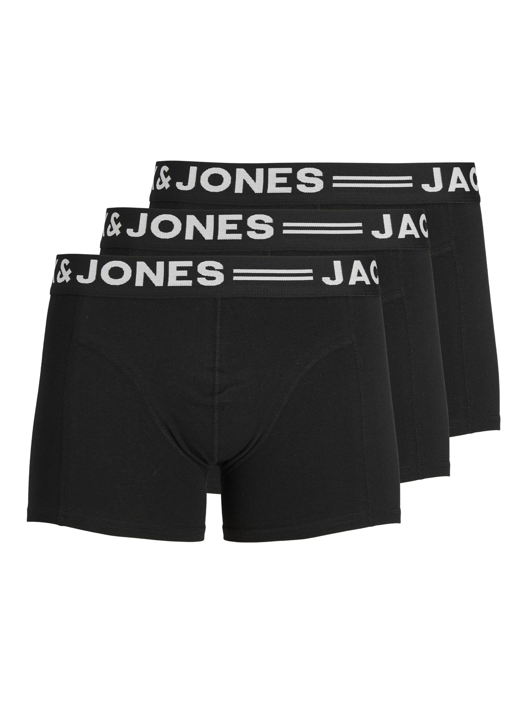 Jack & Jones Men's 3-Pack Plus Size Trunks - Comfortable Underwear for Everyday Wear