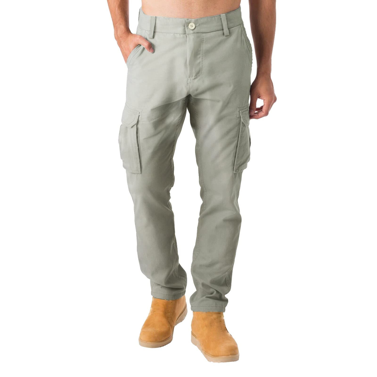 Men's Lightweight Quick-Dry Cargo Pants for Hiking, Fishing & Outdoor Work - Multi-Pocket Utility Pants for Adventure & Everyday Wear