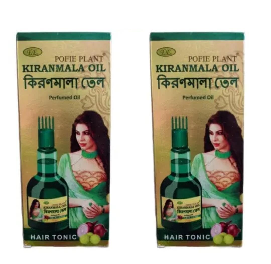 Truvic Pofie Plant Kiranmala Anti Hair Fall & Hair Growth Oil - Reduces Hair Loss, Nourishes Scalp - 100ml (Pack of 2) - Daily Use for Stronger, Healthier Hair at Home or Salon