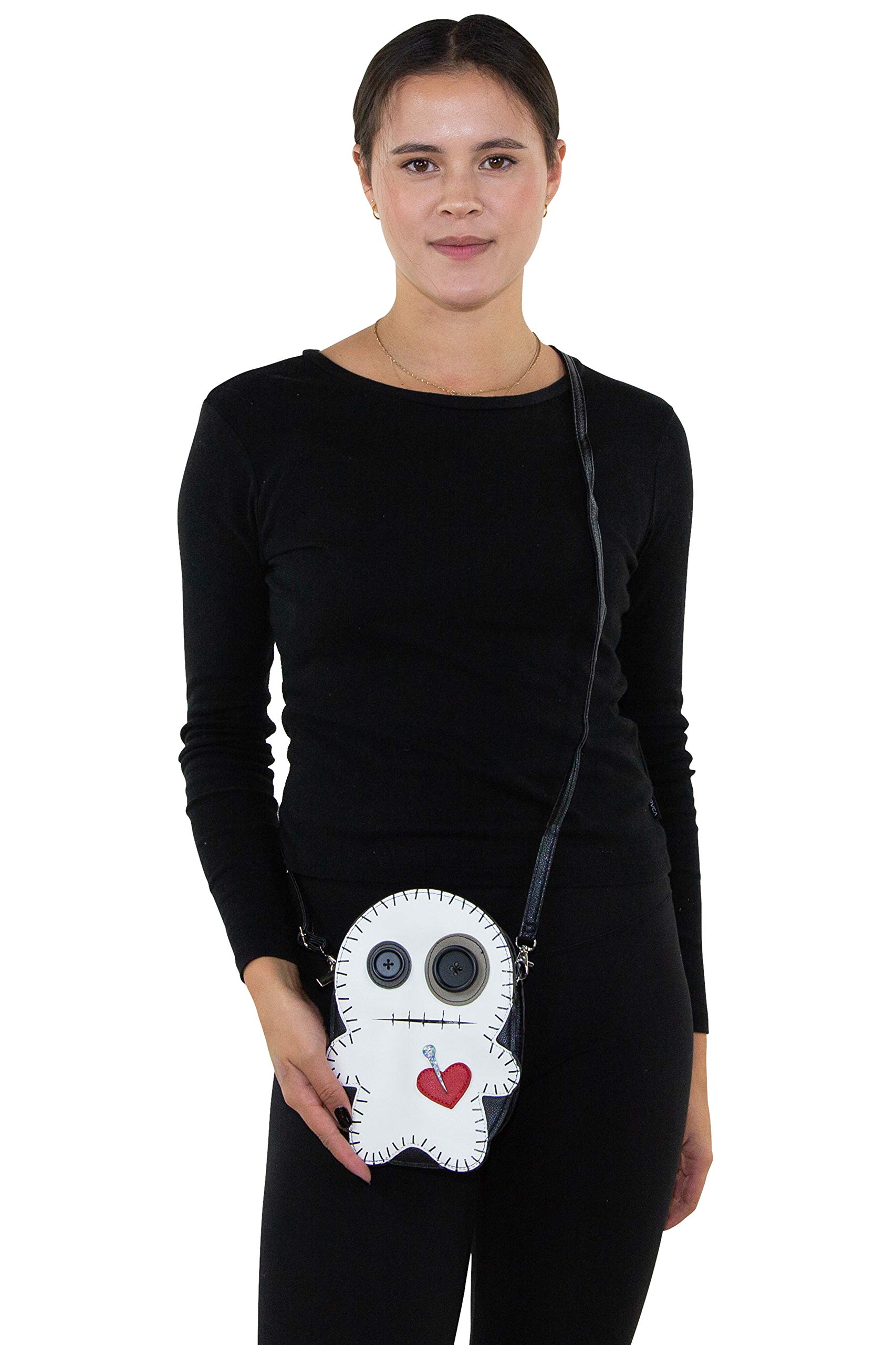 Voodoo Doll Crossbody Bag - Gothic Fashion & Halloween Accessory
