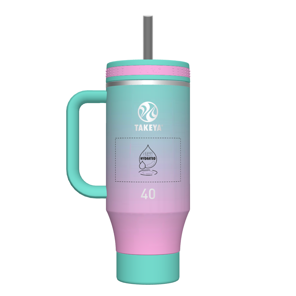 40oz Ombre Straw Tumbler with Lid & Straw - Customized Name/Design - Insulated Stainless Steel Cup for Iced Coffee, Smoothies & Cold Drinks - Perfect for Gym, Office & Outdoor Activities