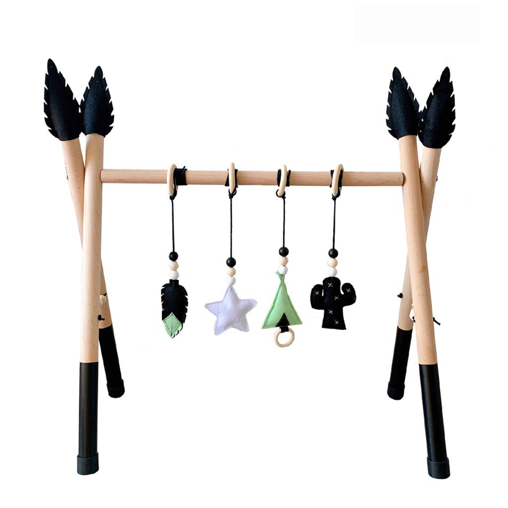 Q-XIAOKEAI Baby Fitness Rack - Sensory Pull Toy for Infants & Toddlers - Nursery Room Decor - Developmental Play Activity - Perfect for Daycare, Playroom & Home Decor (Style-2)
