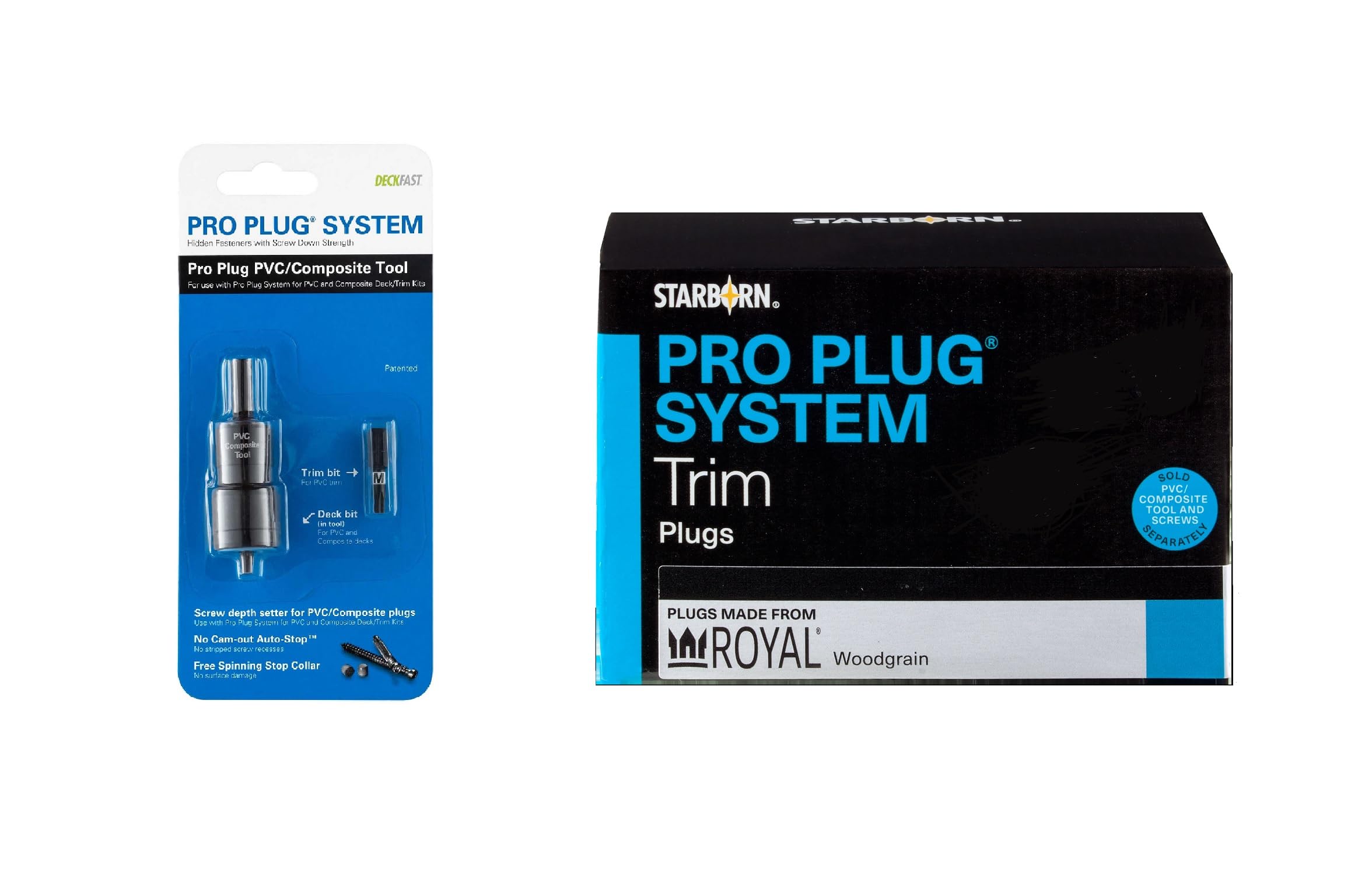 Royal Woodgrain PVC Plugging System - 400 Plugs with Installation Tool for Decking, Fencing, and Outdoor Wood Projects