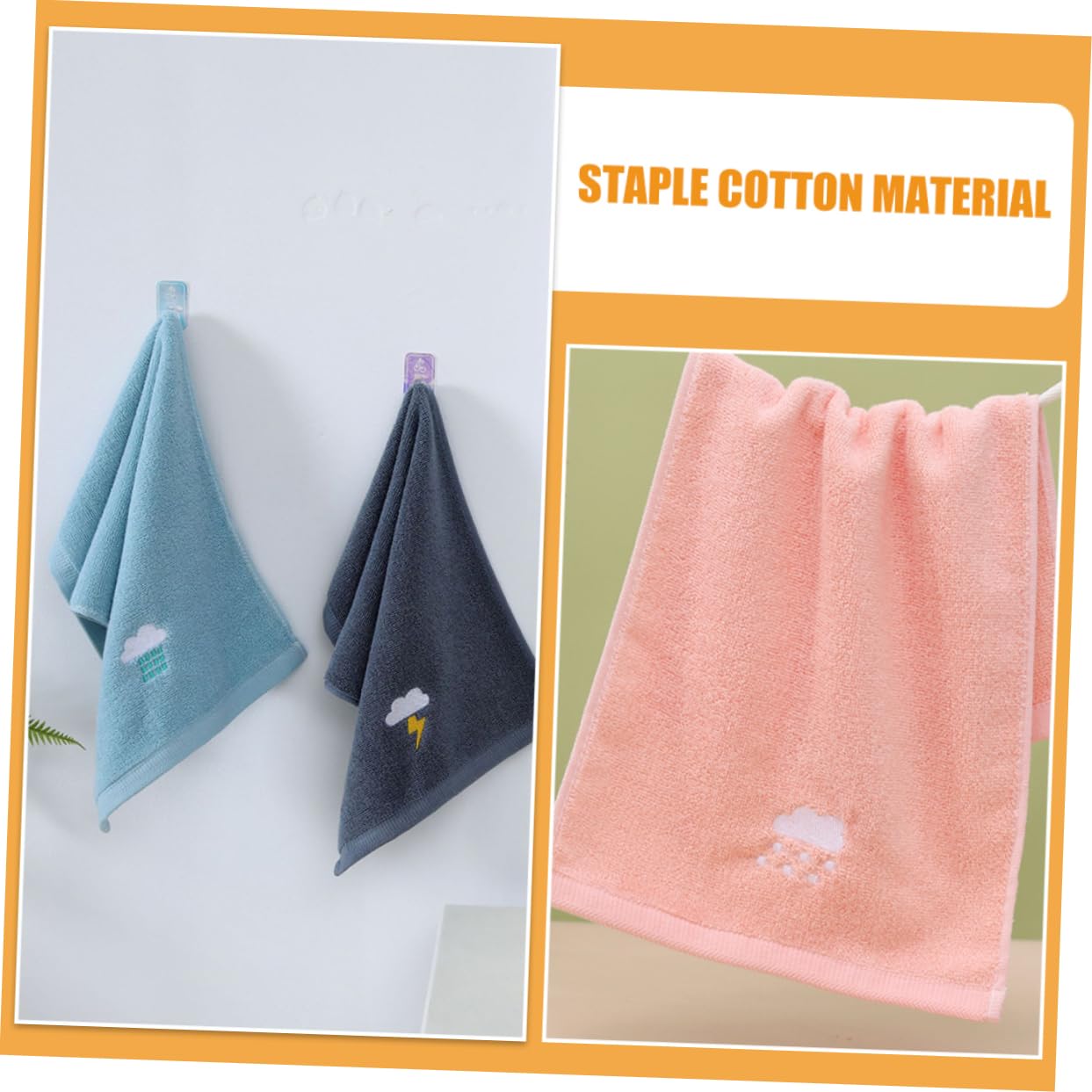 HAPINARY 4-in-1 Baby Bath Set - Soft Cotton Towels, Hand Towel, Bath Towel & Burp Cloth for Newborns & Infants | Gentle Skin Care, Baby Shower Gift, Nursery Essentials