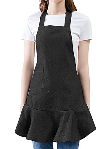Vintage Denim Kitchen Apron for Women - Retro Chef Bib with Adjustable Straps - Perfect for Cooking, Baking, BBQ & Home Decor
