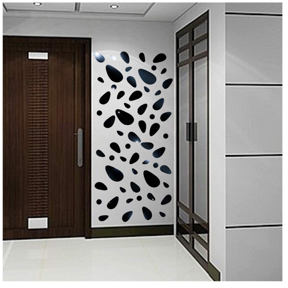 3D Mirror Vinyl Wall Stickers - 12Pcs Removable Home Decor for Bedroom & Living Room