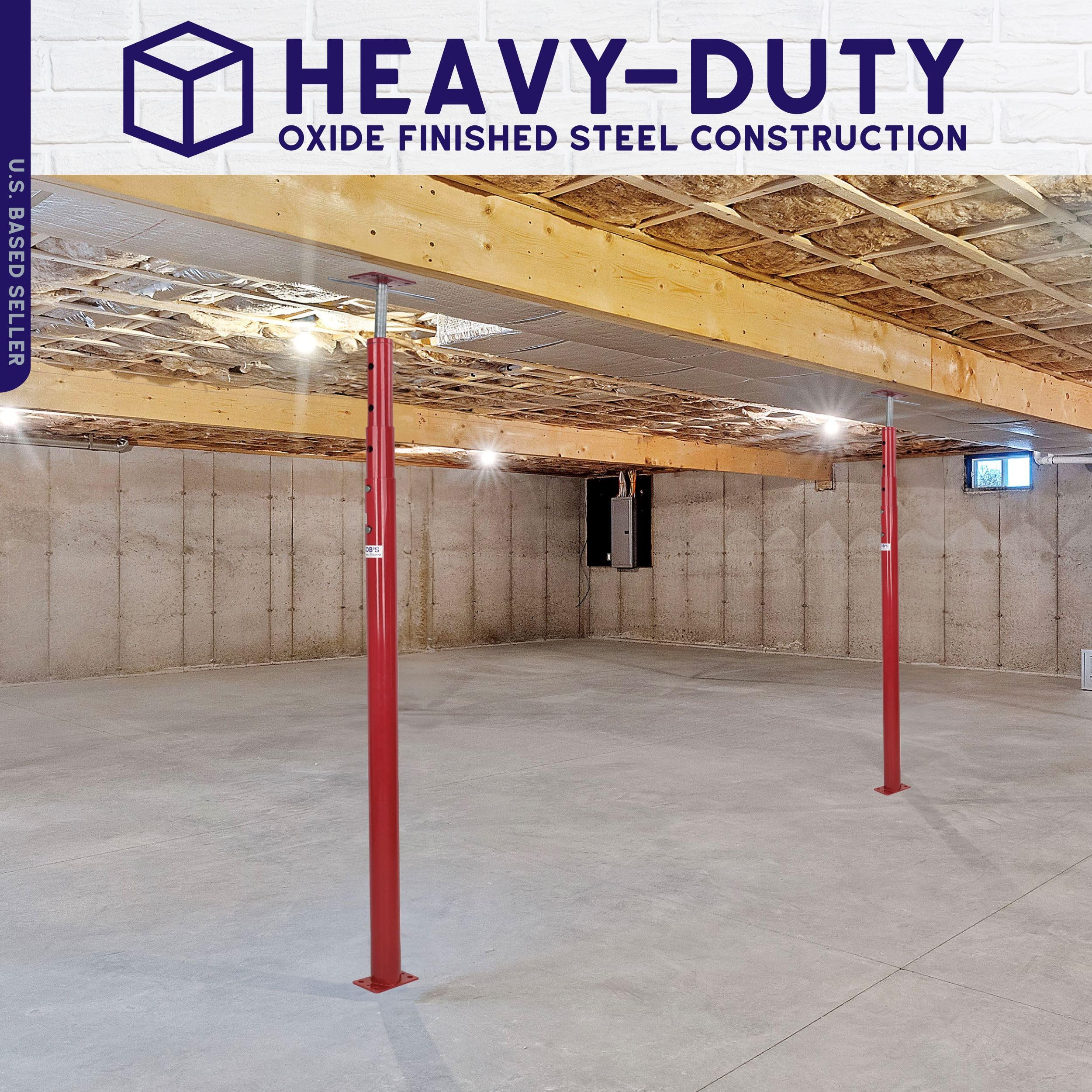 Adjustable Crawlspace Support Jack - 54-150 Inch Heavy Duty Floor Lifting Post for Basement & Cellar Ceiling - Screw Pole Jack Beam Brace (1 Pack) - Perfect for Home Renovation, Foundation Repair and Structural Support