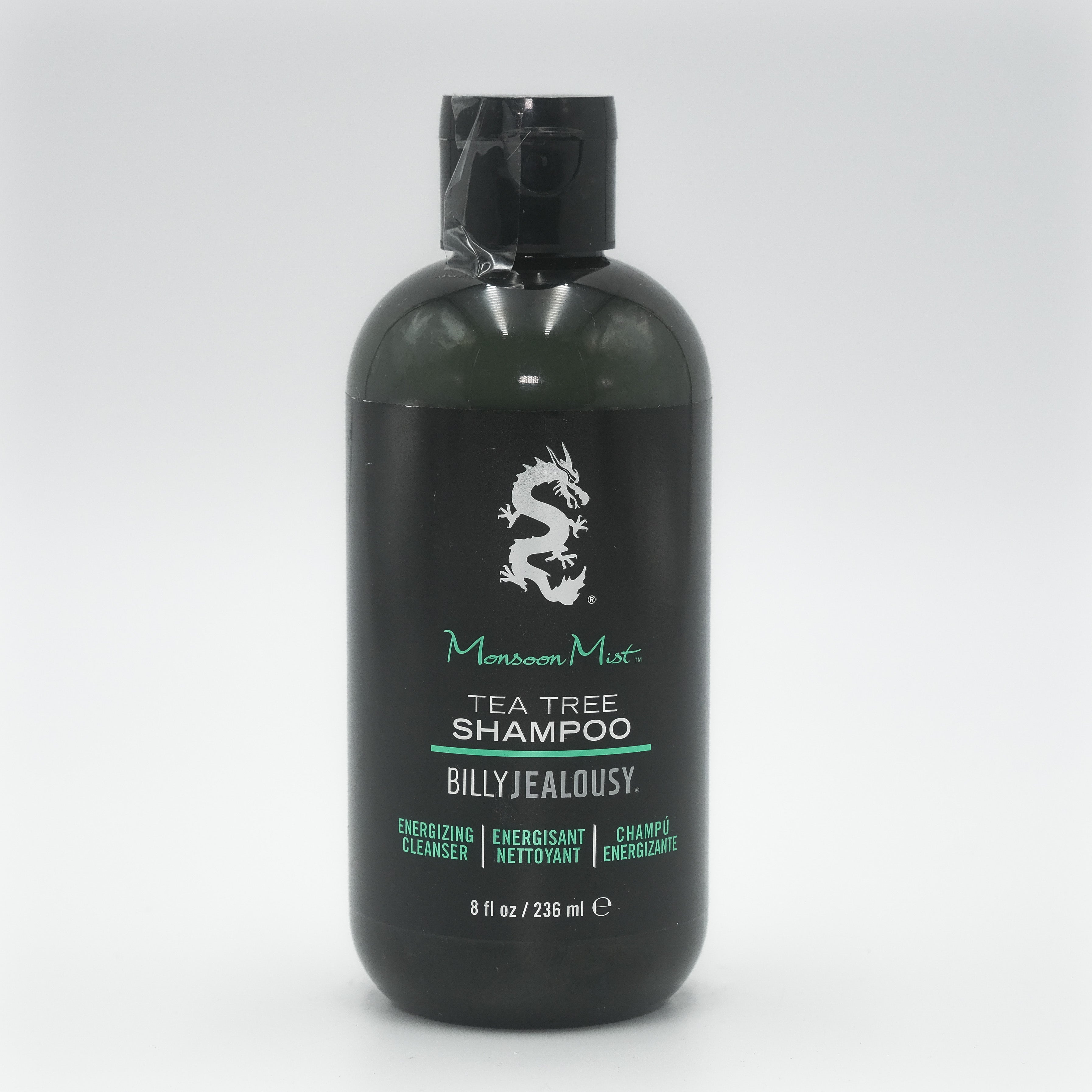 BILLY JEALOUSY Monsoon Mist Tea Tree Shampoo 8 oz - Refreshing Scalp Care for Men & Women - Perfect for Daily Use & Dandruff Control