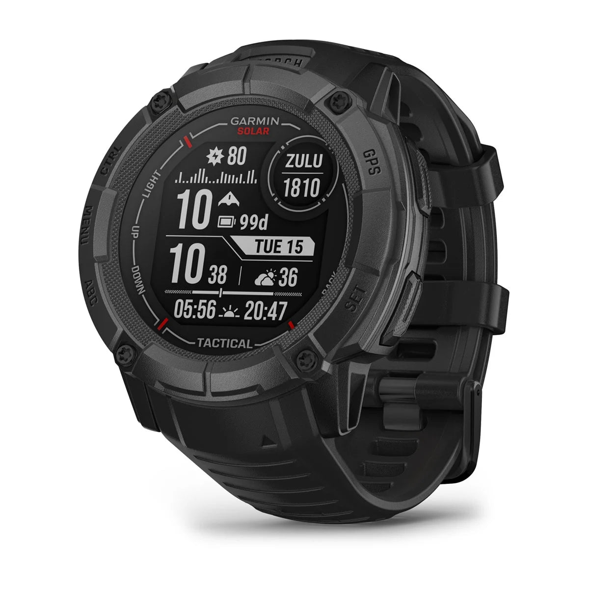 Garmin Instinct 2X Solar Tactical Smartwatch with Ballistic Calculator & NVG Compatibility - Rugged Outdoor GPS Watch for Hiking, Hunting & Military Use